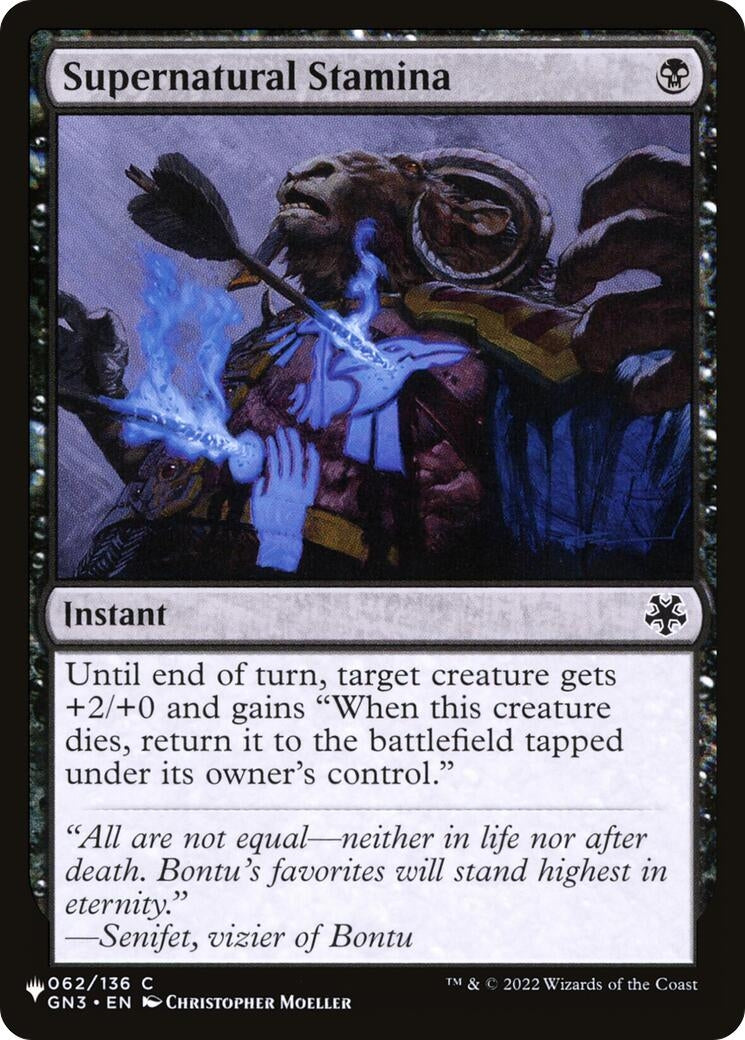 Image for Supernatural Stamina (062/136) [The List Reprints] - Magic: The Gathering