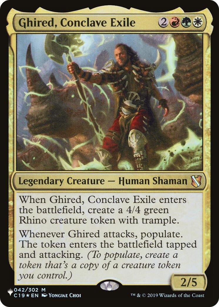Image for Ghired, Conclave Exile (042/302) [The List Reprints] - Magic: The Gathering