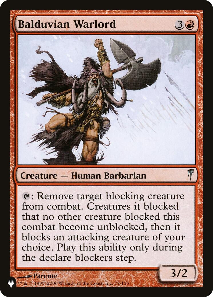 Image for Balduvian Warlord (77/155) [The List Reprints] - Magic: The Gathering