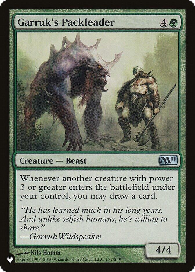 Image for Garruk's Packleader (177/249) [The List Reprints] - Magic: The Gathering