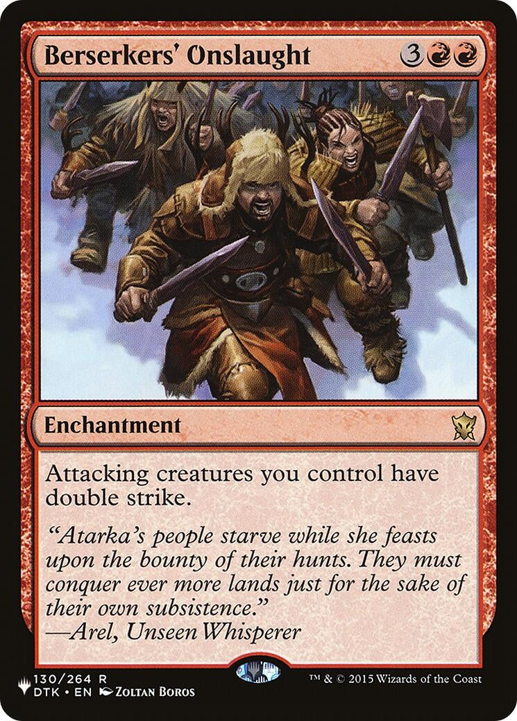 Image for Berserkers' Onslaught (130/264) [The List Reprints] - Magic: The Gathering