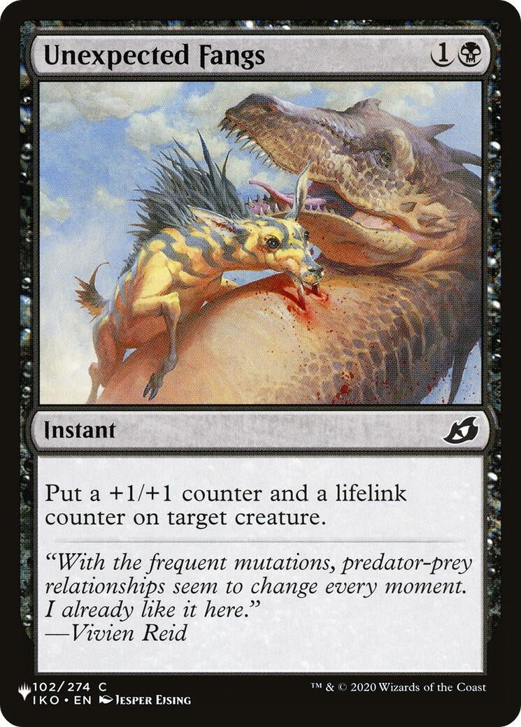 Image for Unexpected Fangs (102/274) [The List Reprints] - Magic: The Gathering