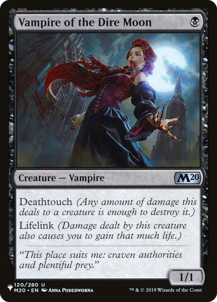 Image for Vampire of the Dire Moon (120/280) [The List Reprints] - Magic: The Gathering
