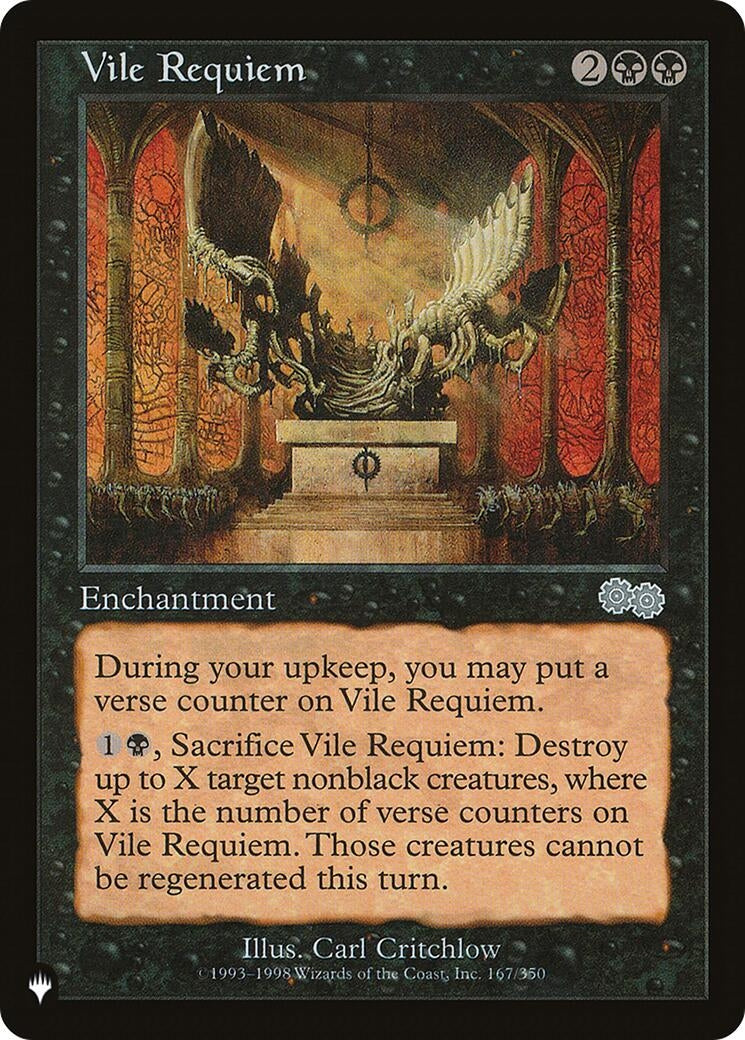 Image for Vile Requiem (USG) (167/350) [The List Reprints] - Magic: The Gathering