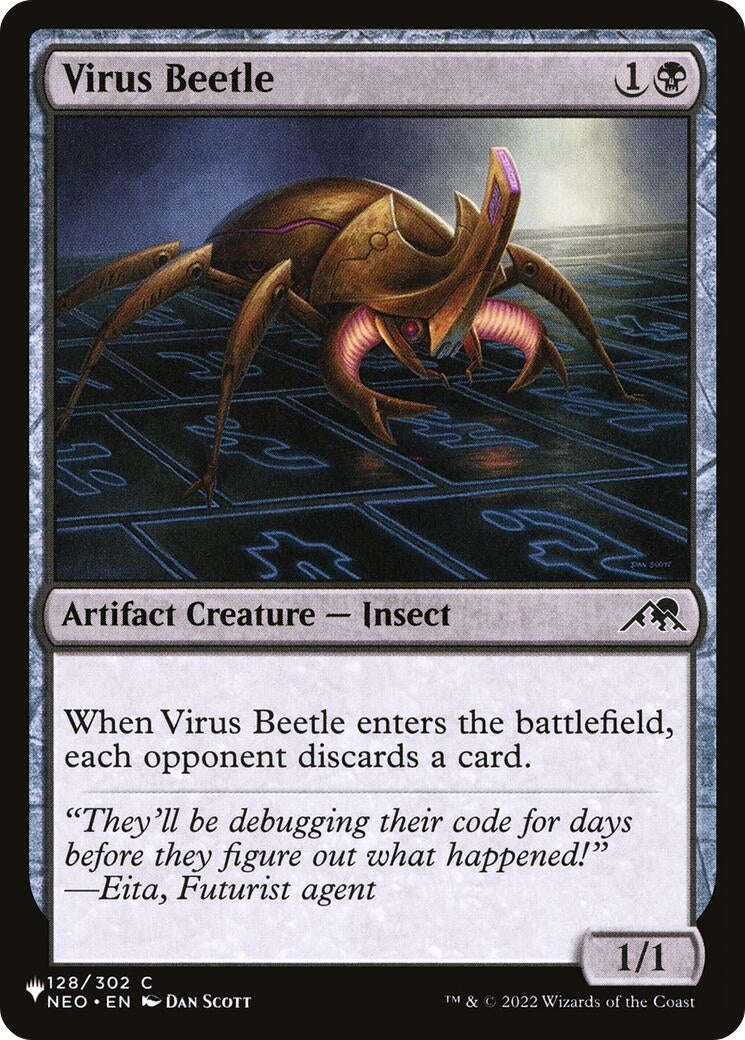 Image for Virus Beetle (128/302) [The List Reprints] - Magic: The Gathering