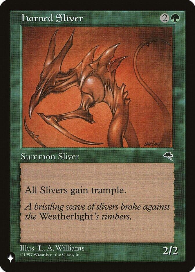 Image for Horned Sliver [The List Reprints] - Magic: The Gathering