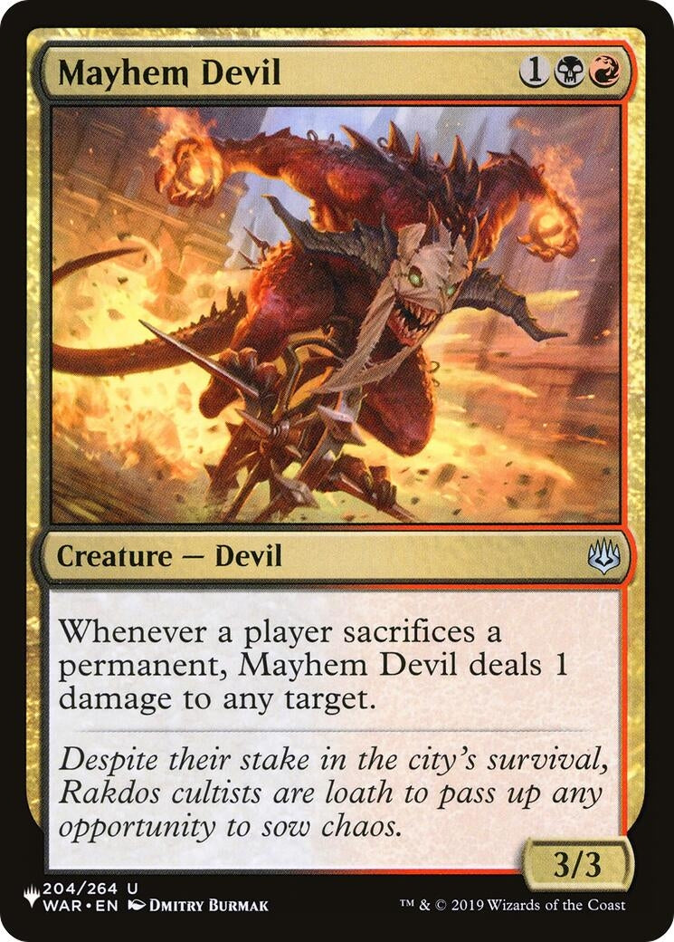 Image for Mayhem Devil (204/264) [The List Reprints] - Magic: The Gathering