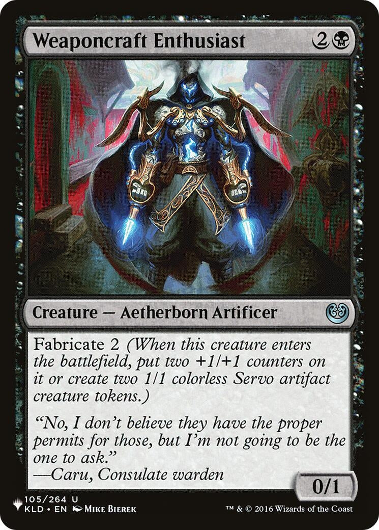 Image for Weaponcraft Enthusiast (105/264) [The List Reprints] - Magic: The Gathering