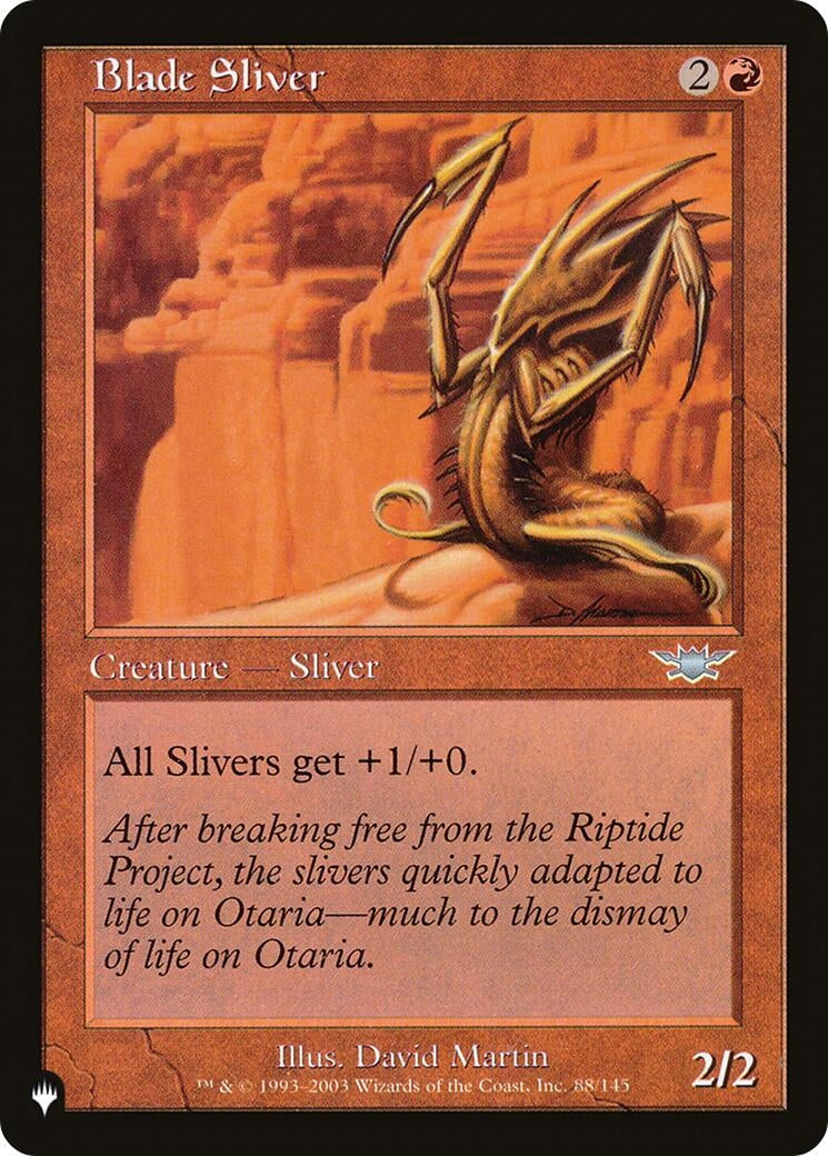 Image for Blade Sliver (88/145) [The List Reprints] - Magic: The Gathering