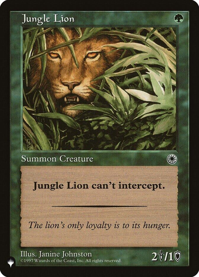 Image for Jungle Lion [The List Reprints] - Magic: The Gathering