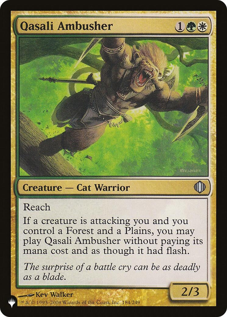 Image for Qasali Ambusher (184/249) [The List Reprints] - Magic: The Gathering