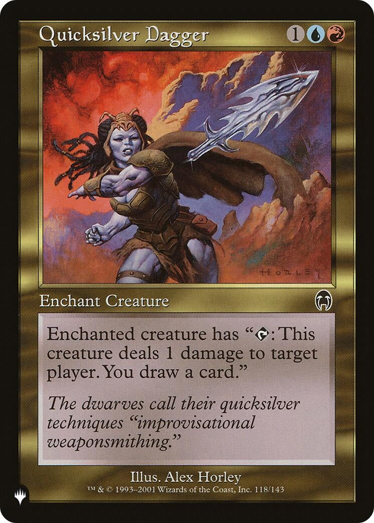 Image for Quicksilver Dagger (118/143) [The List Reprints] - Magic: The Gathering