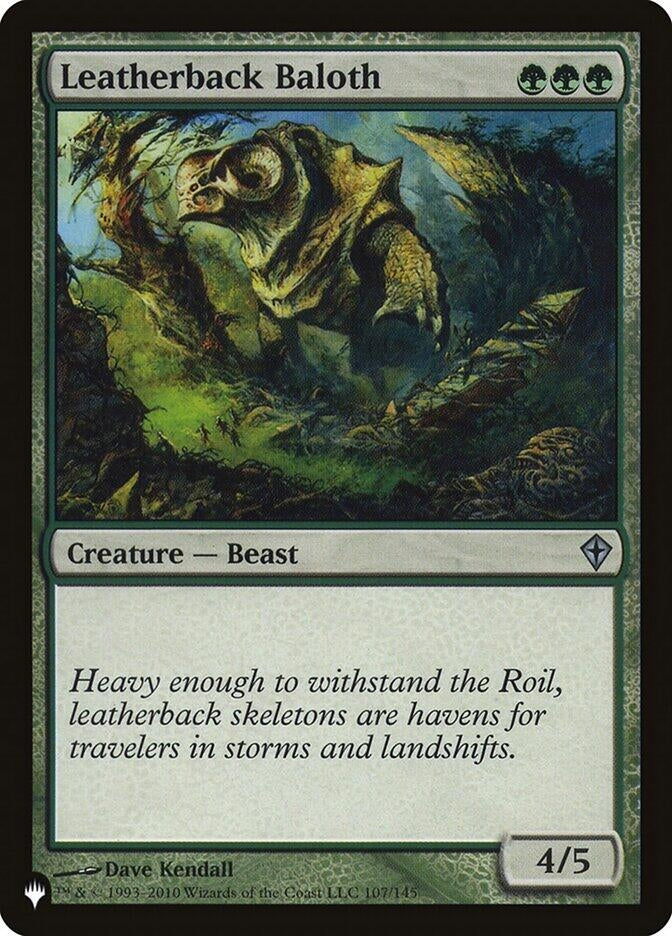 Image for Leatherback Baloth (107/145) [The List Reprints] - Magic: The Gathering