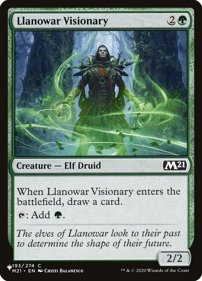 Image for Llanowar Visionary (193/274) [The List Reprints] - Magic: The Gathering