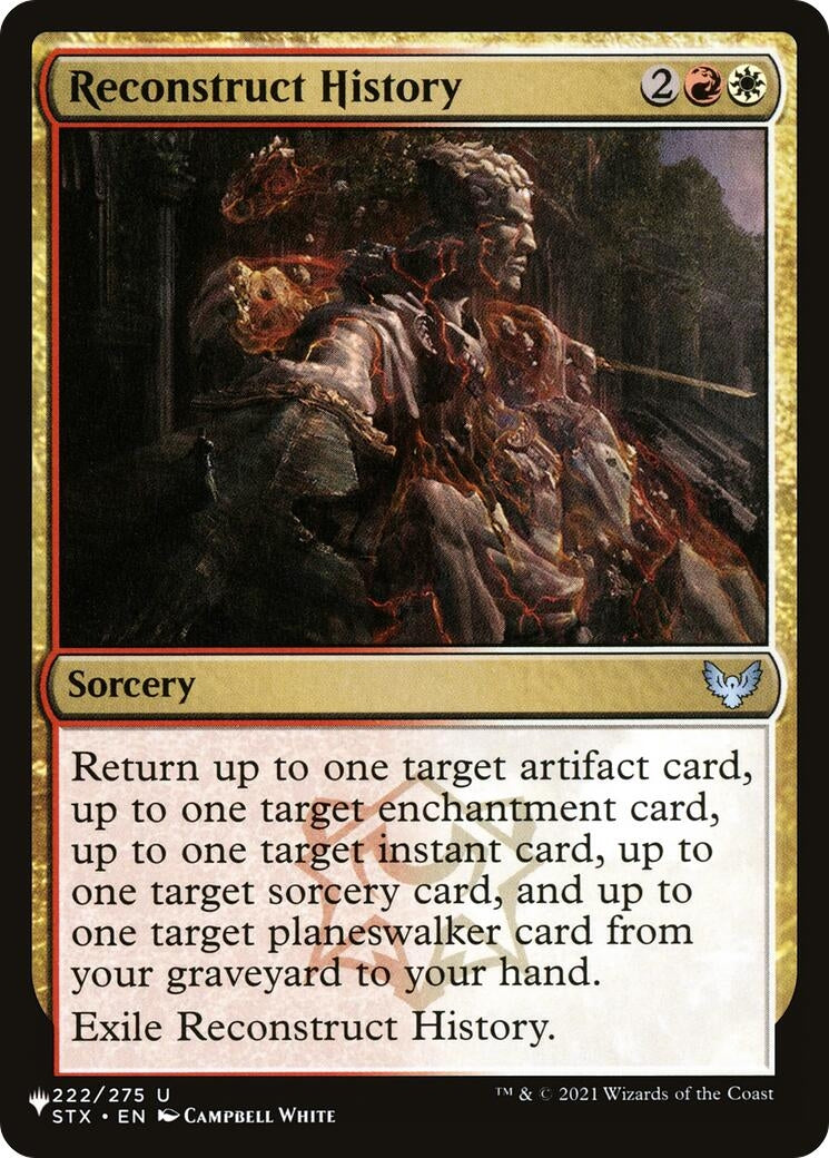 Image for Reconstruct History (222/275) [The List Reprints] - Magic: The Gathering