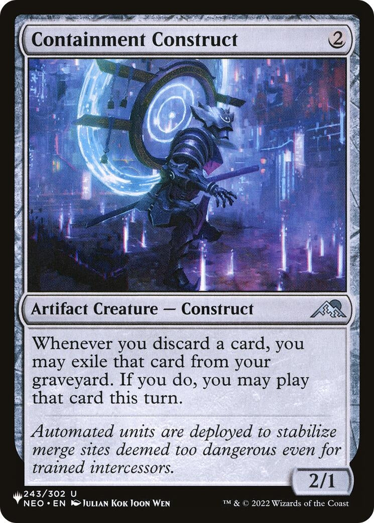 Image for Containment Construct (243/302) [The List Reprints] - Magic: The Gathering