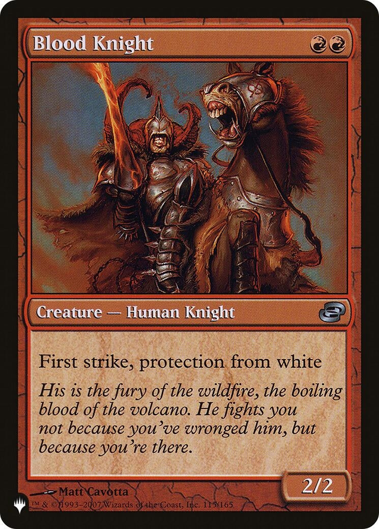 Image for Blood Knight (115/165) [The List Reprints] - Magic: The Gathering