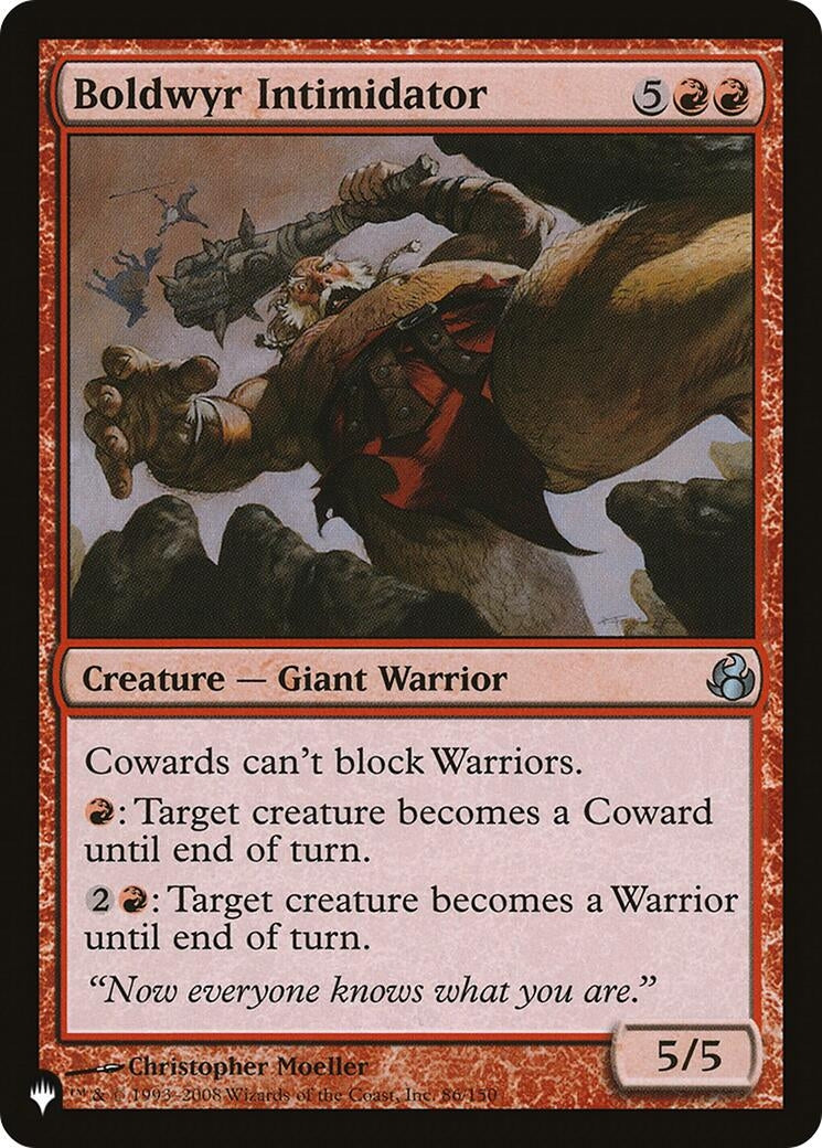 Image for Boldwyr Intimidator (86/150) [The List Reprints] - Magic: The Gathering