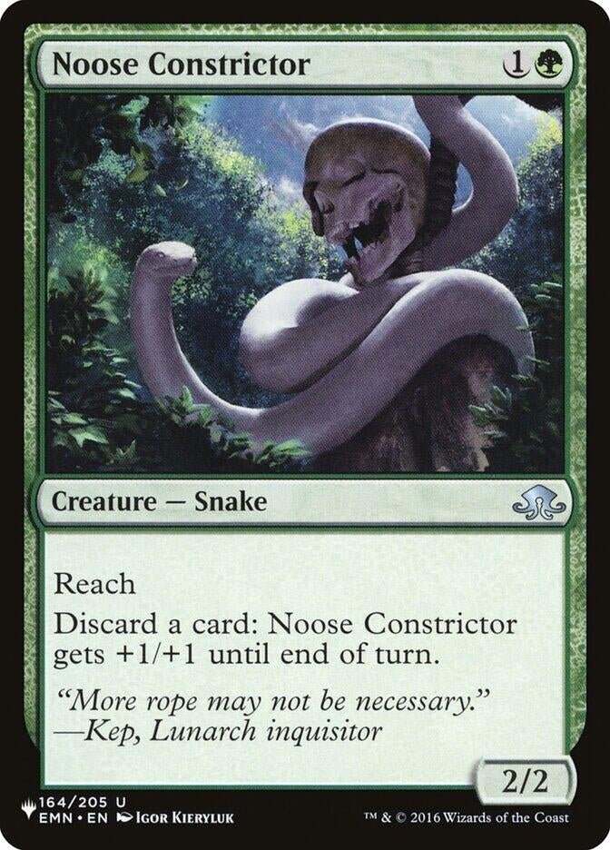 Image for Noose Constrictor (164/205) [The List Reprints] - Magic: The Gathering
