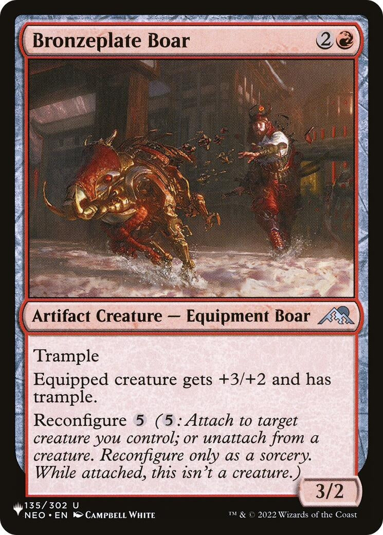 Image for Bronzeplate Boar (135/302) [The List Reprints] - Magic: The Gathering