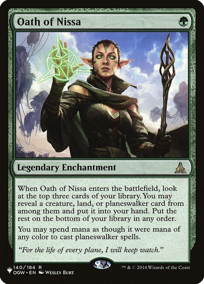 Image for Oath of Nissa (140/184) [The List Reprints] - Magic: The Gathering