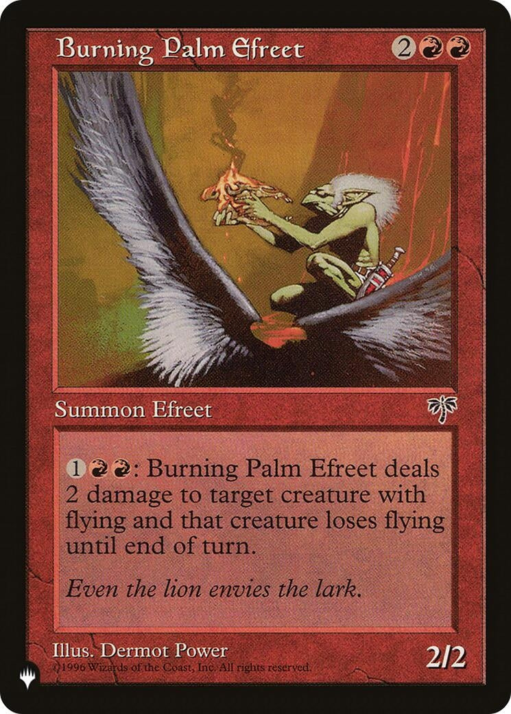 Image for Burning Palm Efreet [The List Reprints] - Magic: The Gathering