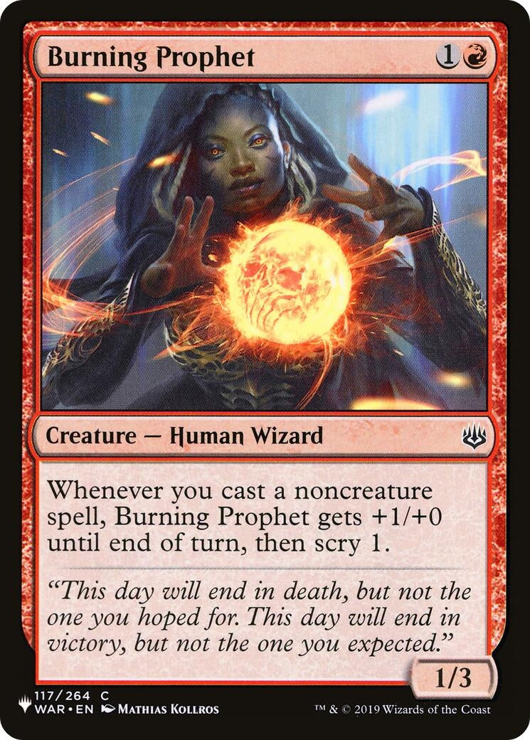 Image for Burning Prophet (117/264) [The List Reprints] - Magic: The Gathering