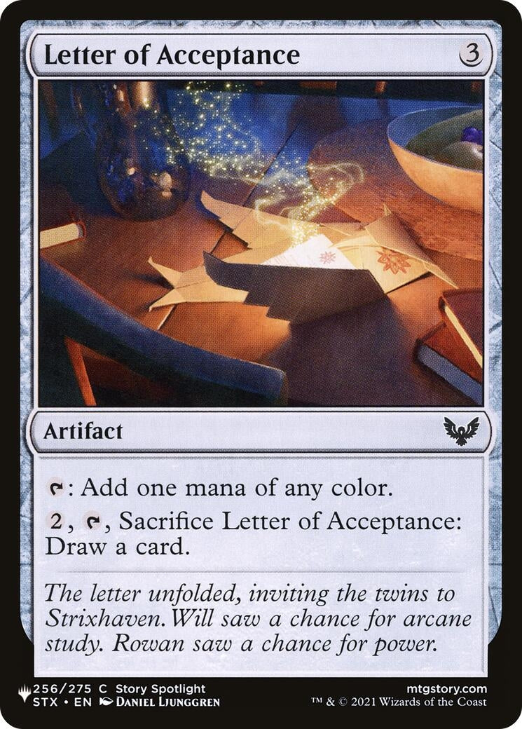 Image for Letter of Acceptance (256/275) [The List Reprints] - Magic: The Gathering