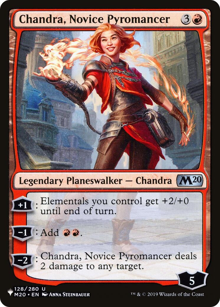 Image for Chandra, Novice Pyromancer (128/280) [The List Reprints] - Magic: The Gathering