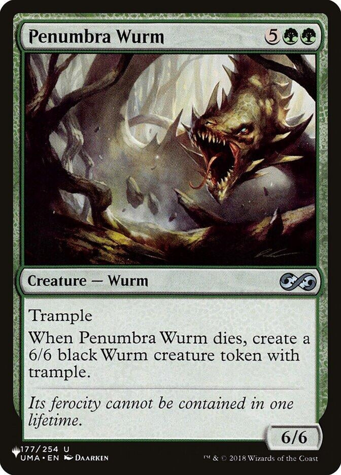 Image for Penumbra Wurm (177/254) [The List Reprints] - Magic: The Gathering