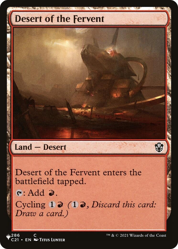 Image for Desert of the Fervent (286/081) [The List Reprints] - Magic: The Gathering
