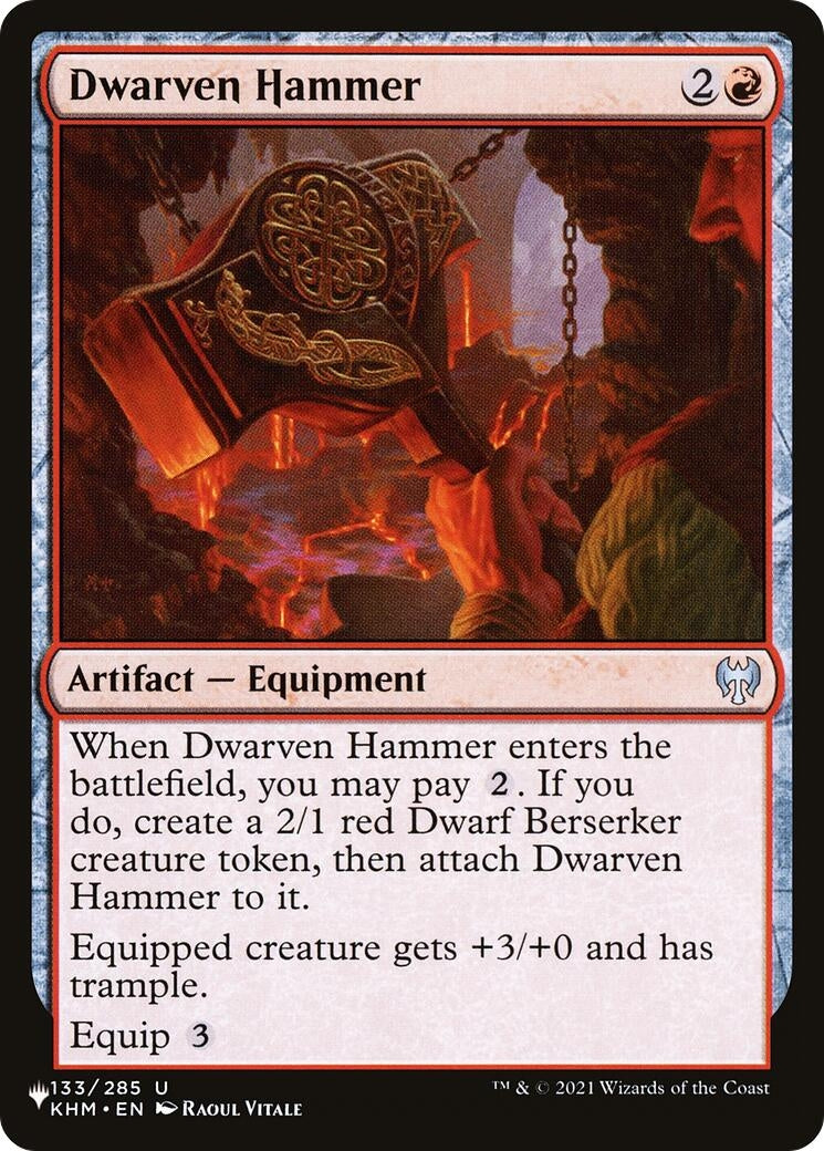 Image for Dwarven Hammer (133/285) [The List Reprints] - Magic: The Gathering