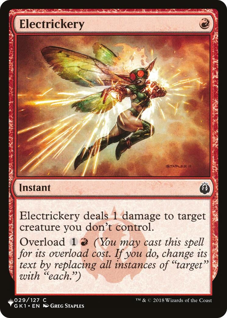 Image for Electrickery (029/127) [The List Reprints] - Magic: The Gathering