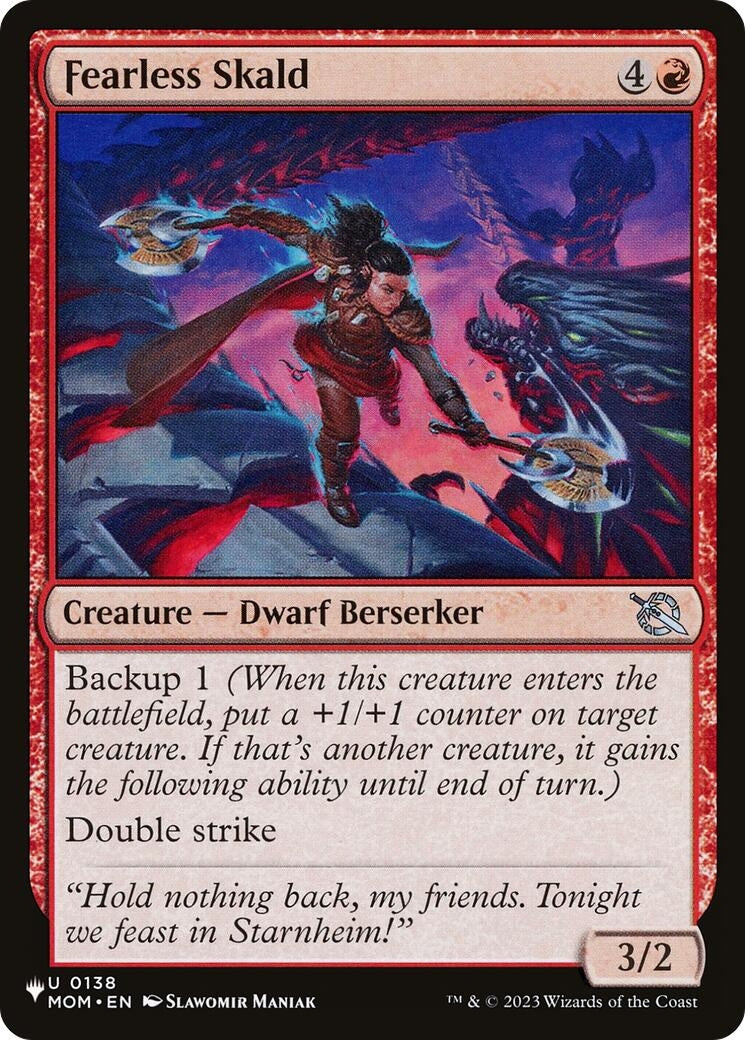 Image for Fearless Skald (0138) [The List Reprints] - Magic: The Gathering