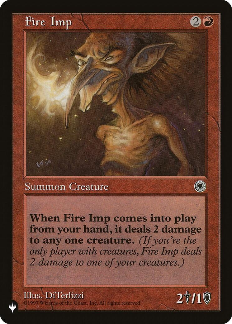 Image for Fire Imp [The List Reprints] - Magic: The Gathering