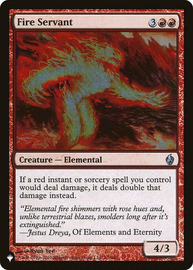 Image for Fire Servant (15/34) [The List Reprints] - Magic: The Gathering