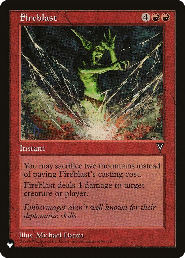 Image for Fireblast [The List Reprints] - Magic: The Gathering