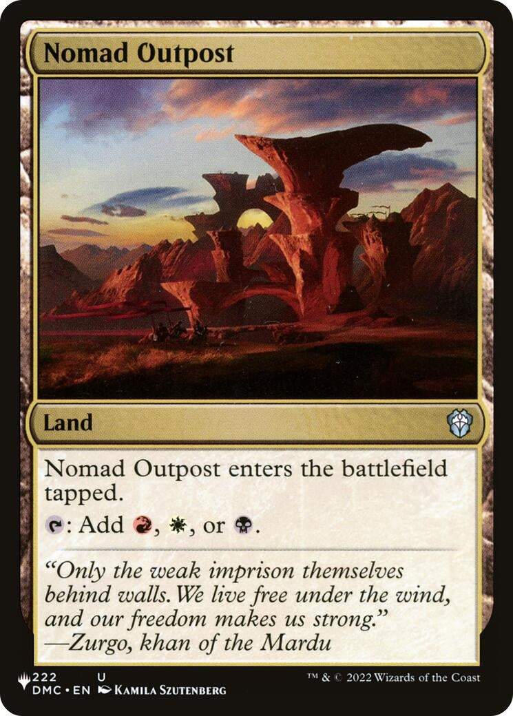 Image for Nomad Outpost (222/048) [The List Reprints] - Magic: The Gathering
