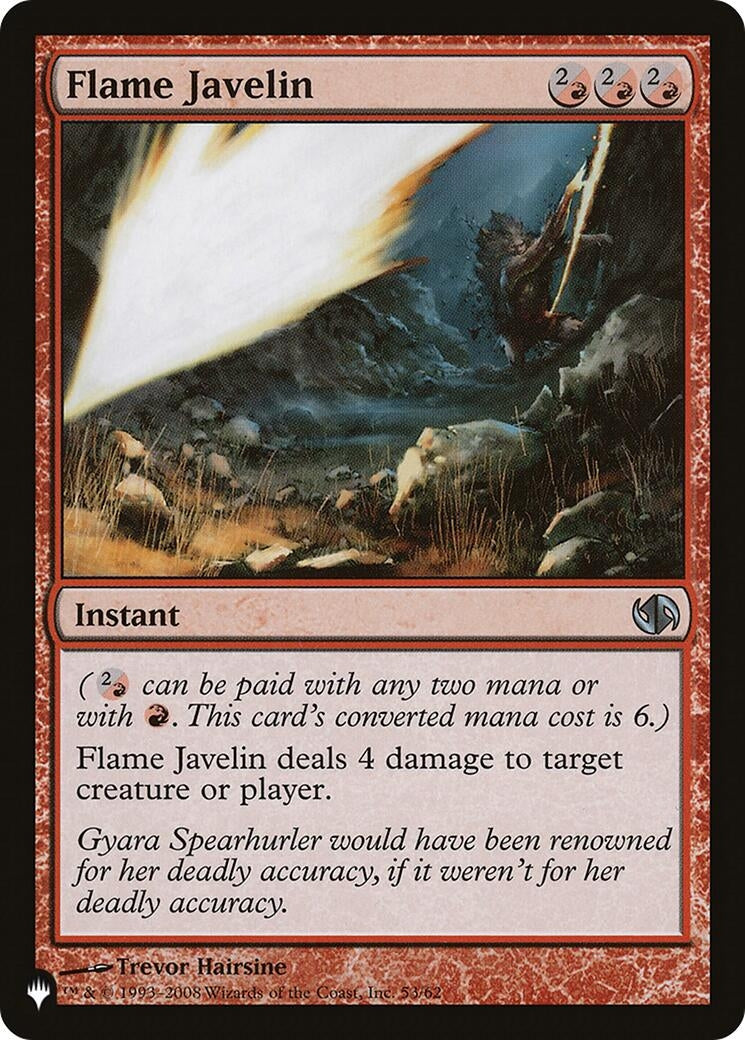 Image for Flame Javelin (53/62) [The List Reprints] - Magic: The Gathering