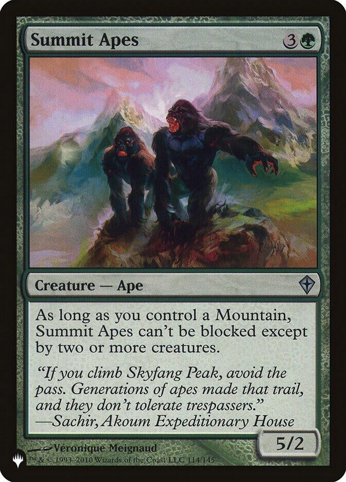 Image for Summit Apes (114/145) [The List Reprints] - Magic: The Gathering