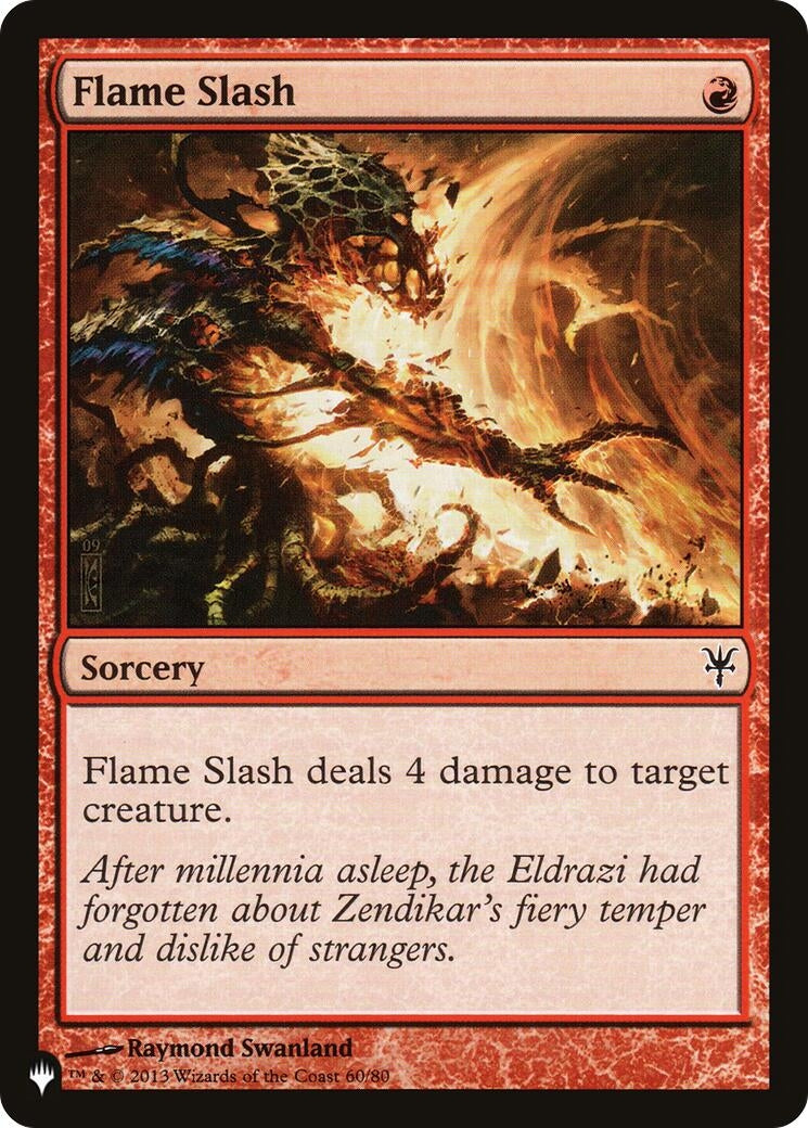 Image for Flame Slash (60/80) [The List Reprints] - Magic: The Gathering
