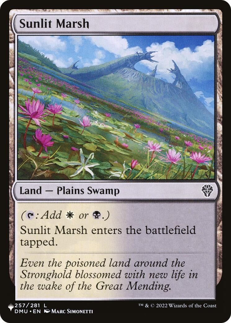 Image for Sunlit Marsh (257/281) [The List Reprints] - Magic: The Gathering
