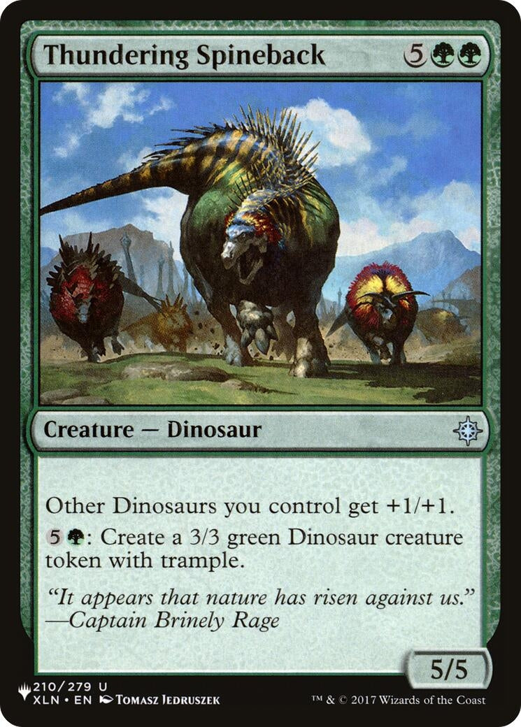 Image for Thundering Spineback (210/279) [The List Reprints] - Magic: The Gathering