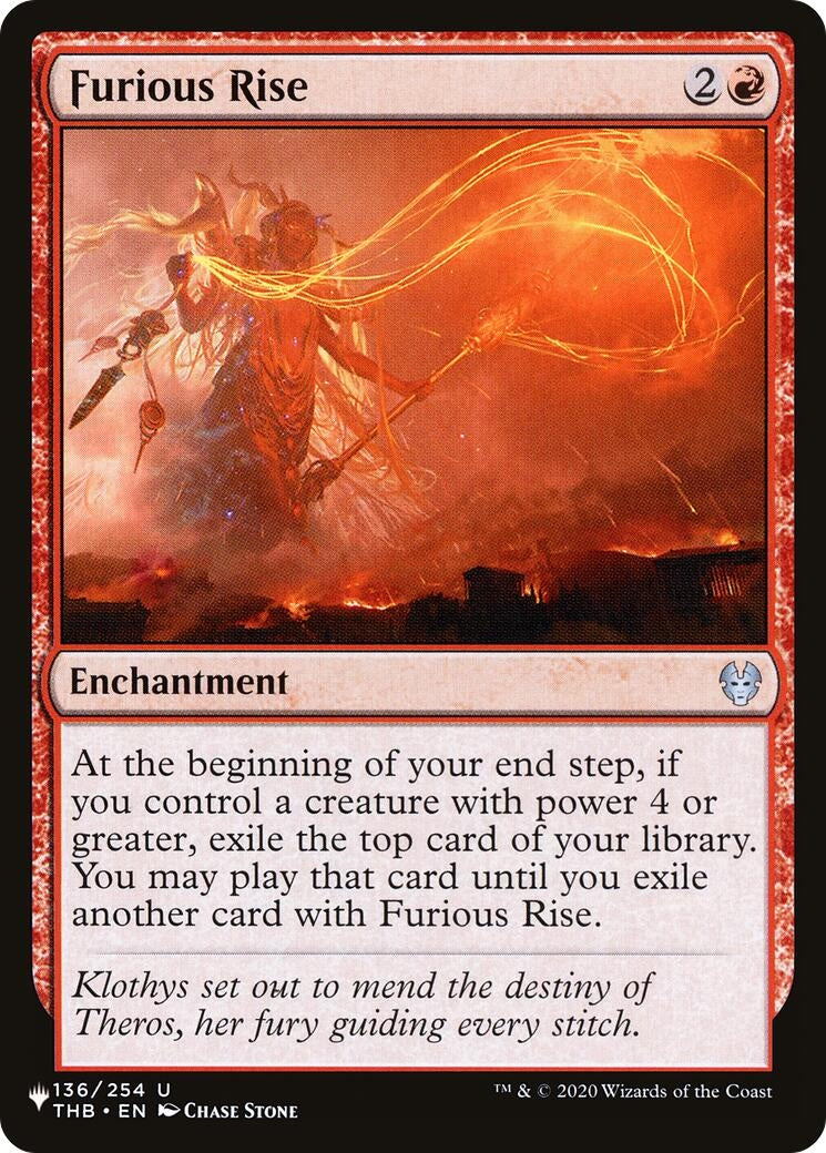 Image for Furious Rise (136/254) [The List Reprints] - Magic: The Gathering