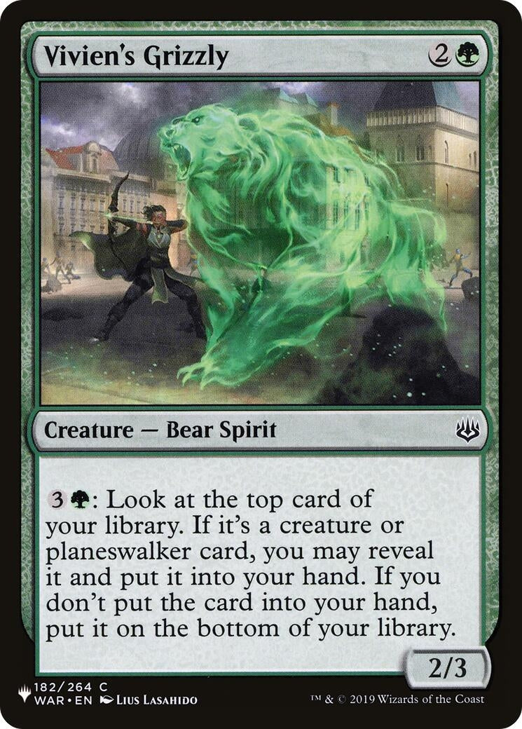 Image for Vivien's Grizzly (182/264) [The List Reprints] - Magic: The Gathering
