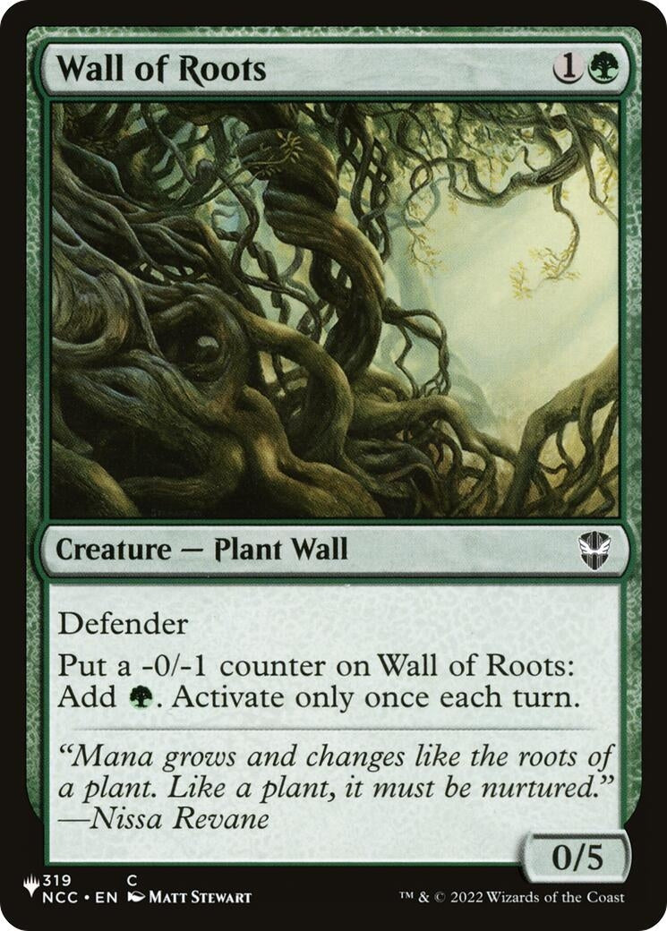 Image for Wall of Roots (319/093) [The List Reprints] - Magic: The Gathering
