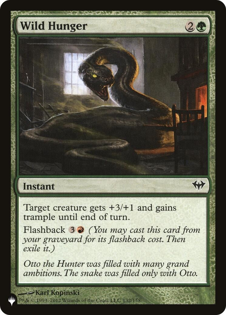 Image for Wild Hunger (132/158) [The List Reprints] - Magic: The Gathering