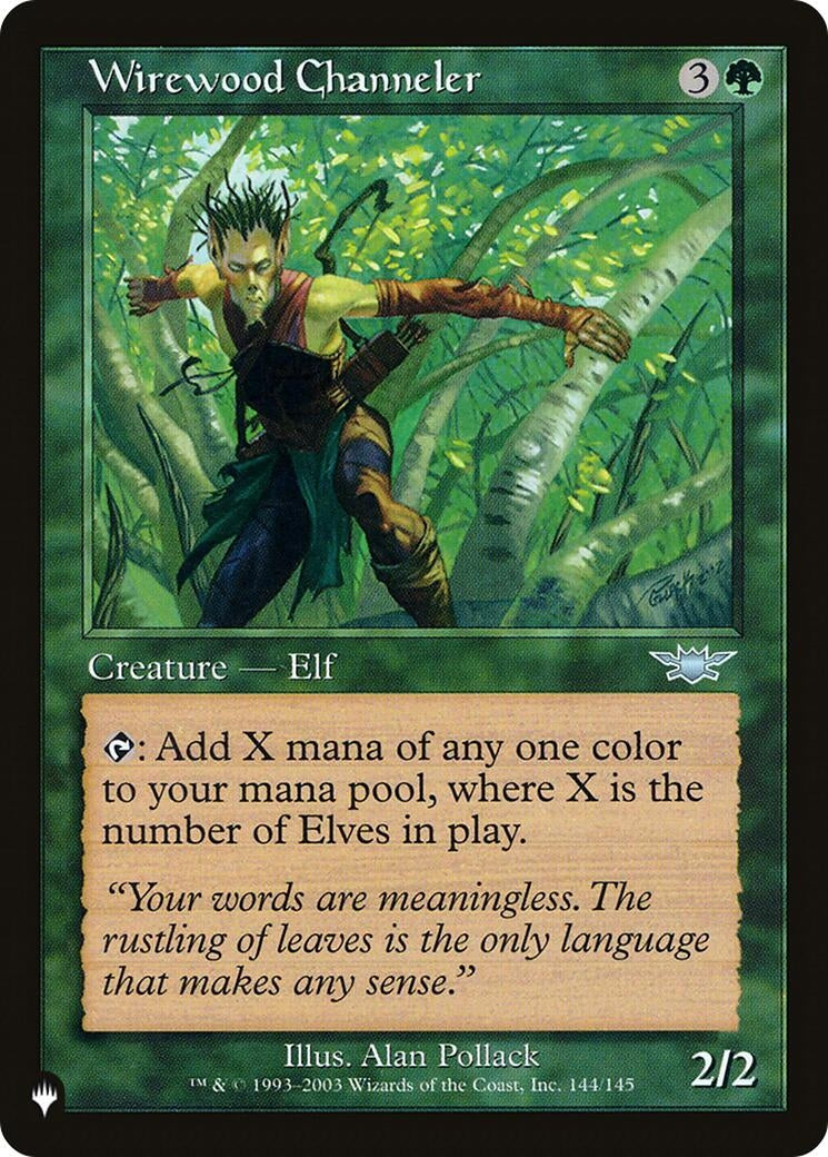 Image for Wirewood Channeler (144/145) [The List Reprints] - Magic: The Gathering