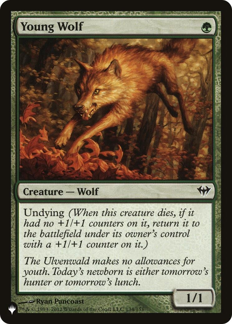 Image for Young Wolf (134/158) [The List Reprints] - Magic: The Gathering