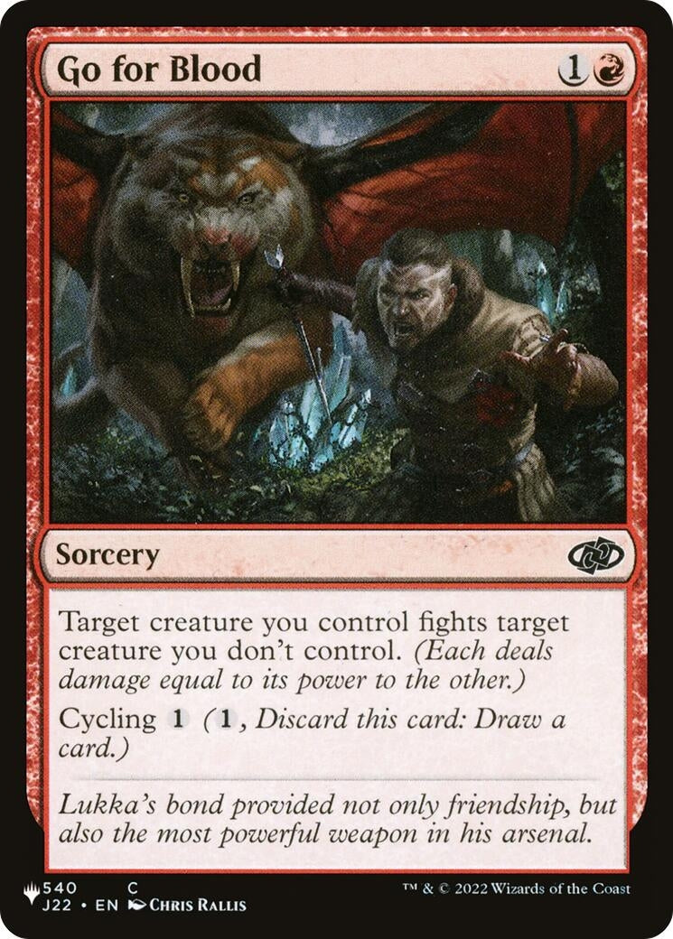 Image for Go for Blood (540/051) [The List Reprints] - Magic: The Gathering